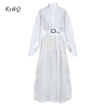 Design Tide Mesh Patchwork Luxury Women Dress 2020 Spring Summer Lace High Waist Slim Long Sleeve Lapel Long Dress Clothes
Design Tide Mesh Patchwork Luxury Women Dress 2020 Spring Summer Lace High Waist Slim Long Sleeve Lapel Long Dress Clothes