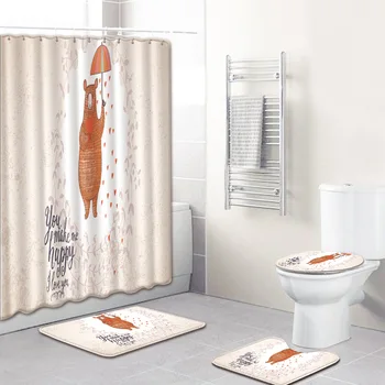 4Pcs/set Bathroom Mat Set Non-slip Pastoral Bath Mat Shower Curtain Floor Mat Washable Bathroom Toilet Rug
4Pcs/set Bathroom Mat Set Non-slip Pastoral Bath Mat Shower Curtain Floor Mat Washable Bathroom Toilet Rug