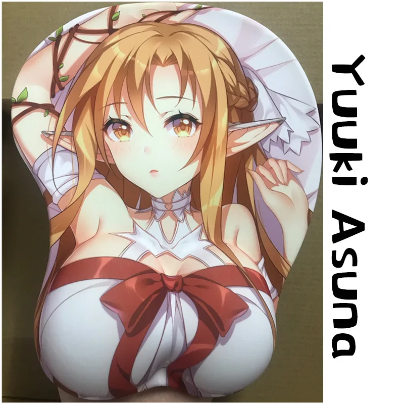 Игровой коврик для мыши Yuuki Asuna 3D с японским аниме мечом арт онлайн мягкий гелевый