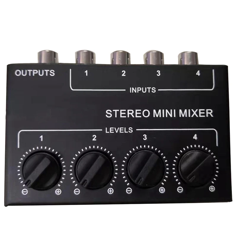 Cx400 Mini Stereo Rca 4-Channel Passive Mixer Small Mixer Mixer Stereo Dispenser for Live and Studio
Cx400 Mini Stereo Rca 4-Channel Passive Mixer Small Mixer Mixer Stereo Dispenser for Live and Studio