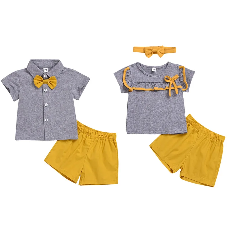 2019 Summer Children's Suit Brother and Sister Matching Clothes Twins Baby Clothing for Family Matching T Shirt Girl Dress 
2019 Summer Children's Suit Brother and Sister Matching Clothes Twins Baby Clothing for Family Matching T Shirt Girl Dress