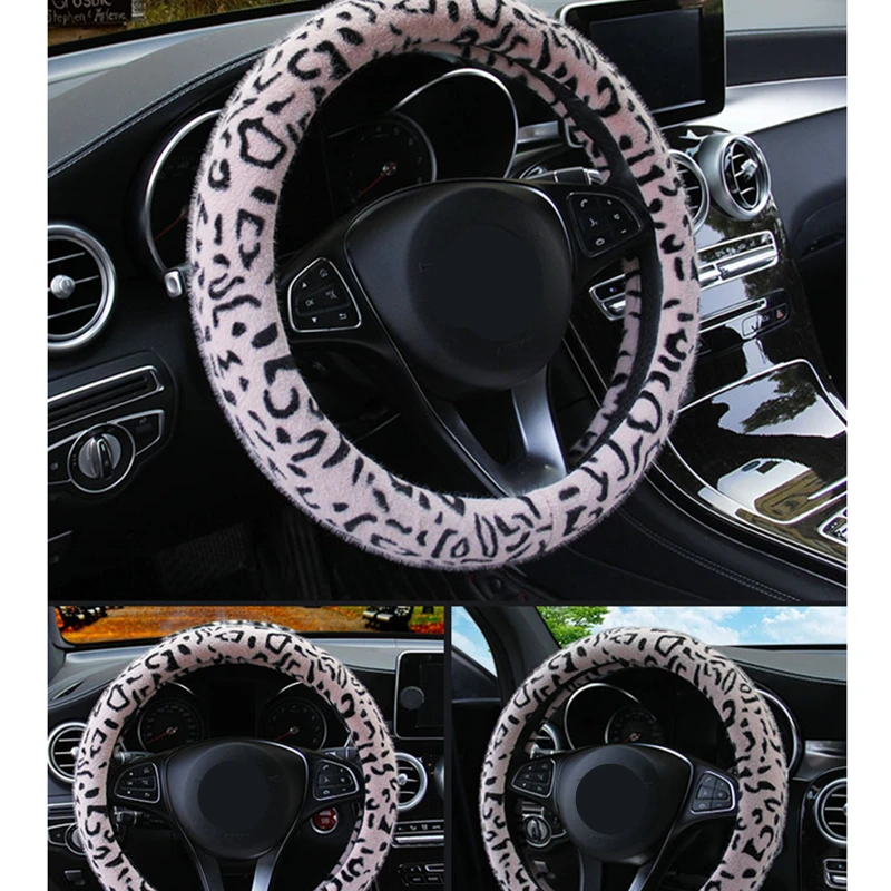 Winter Universal Anti-Slip Soft Leopard Printed Plush Steering Wheel Steering Wheel Cover Car Braid Cover Auto Car Accessories
Winter Universal Anti-Slip Soft Leopard Printed Plush Steering Wheel Steering Wheel Cover Car Braid Cover Auto Car Accessories