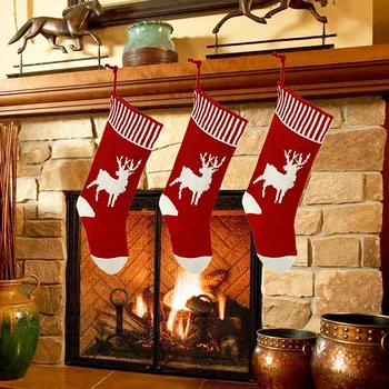 2020 New Style Christmas Decorations Christmas Socks Gift Bag Knitted Yarn Red and White Deer Pattern Christmas Socks
2020 New Style Christmas Decorations Christmas Socks Gift Bag Knitted Yarn Red and White Deer Pattern Christmas Socks