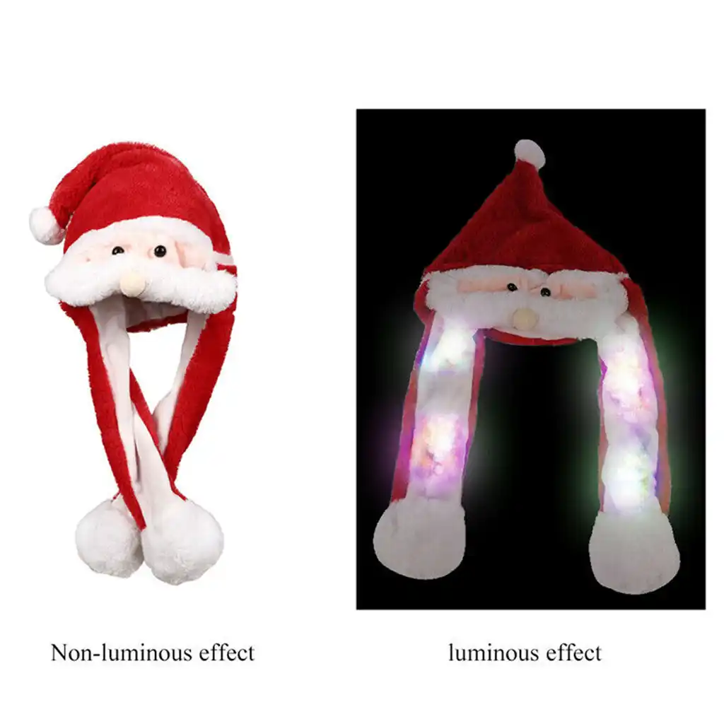 magic santa claus hat party pinch ears move funny ears will move