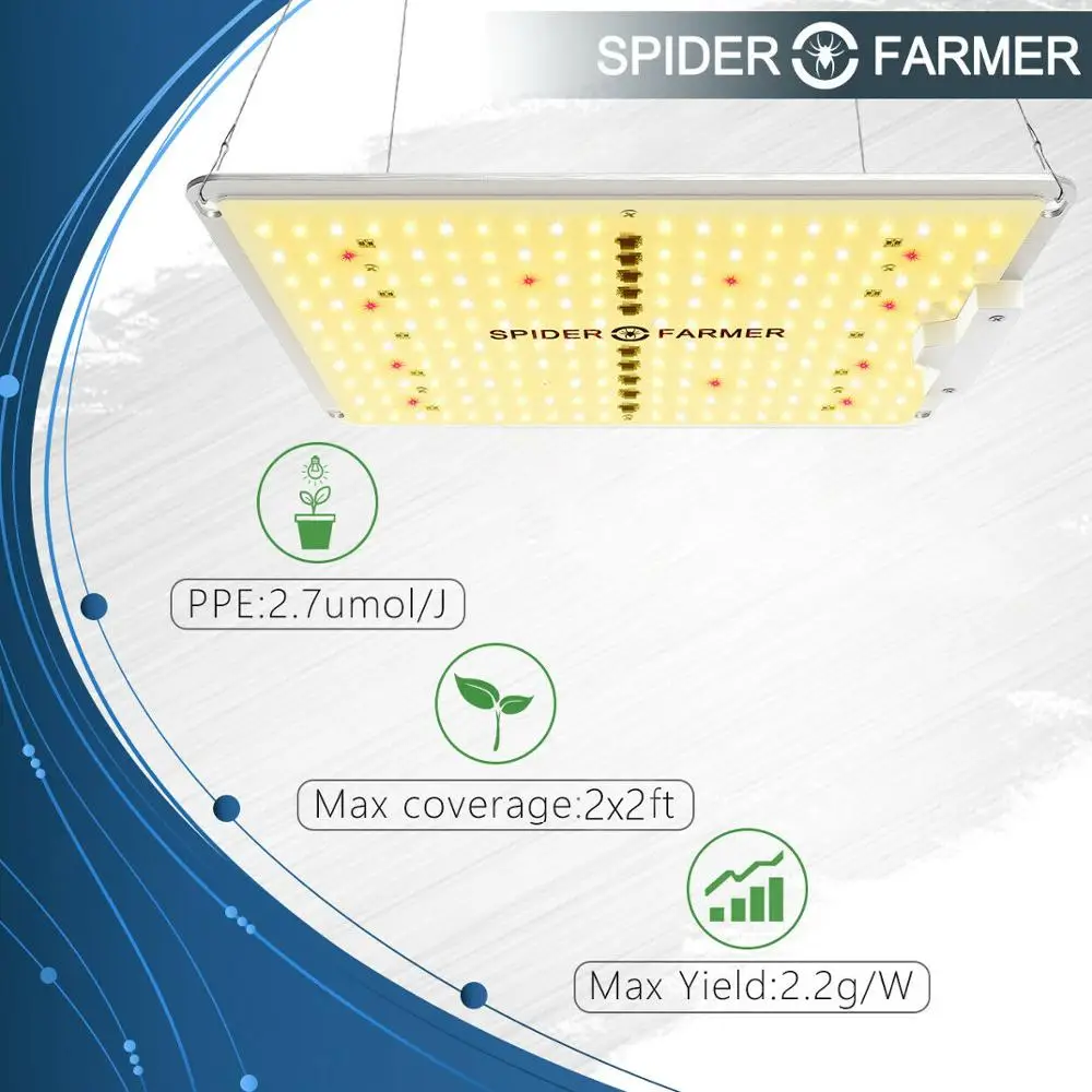 Spider Farmer SF 600W LED Grow Light Full Spectrum Quantum Board Samsung LM301B For Indoor Plants Seed VEG Flowers Grow Tent Box
Spider Farmer SF 600W LED Grow Light Full Spectrum Quantum Board Samsung LM301B For Indoor Plants Seed VEG Flowers Grow Tent Box