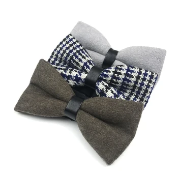 Classic Houndstooth High quality Winter Wool-Like Solid Color Bowtie for Men Party Wedding Man Bow Tie
Classic Houndstooth High quality Winter Wool-Like Solid Color Bowtie for Men Party Wedding Man Bow Tie