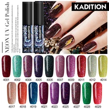 KADITION nouveau vernis coloré néon paillettes 5ml UV Gel à ongles Semi-permanent Shilak tremper hors Gel hybride vernis Gel chanceux(China)