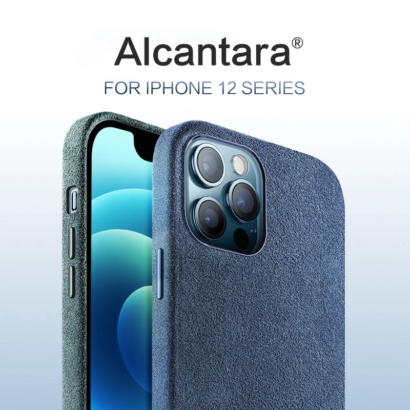 Чехол SanCore из алькантары для iPhone 12 12Pro Pro Max 12Mini новый синий чехол-накладка