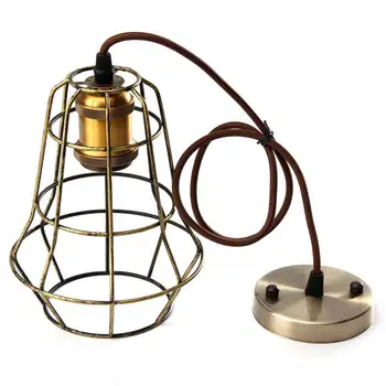 Vintage Retro Edison Pendant Light Bulb Iron Guard Wire Cage Ceiling Hanging Light Fitting Cafe Lampshade DIY Lamp Base holder
Vintage Retro Edison Pendant Light Bulb Iron Guard Wire Cage Ceiling Hanging Light Fitting Cafe Lampshade DIY Lamp Base holder
