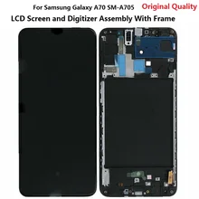 Ensemble écran tactile LCD avec châssis noir, OEM, pour Samsung Galaxy A70 SM-A705=