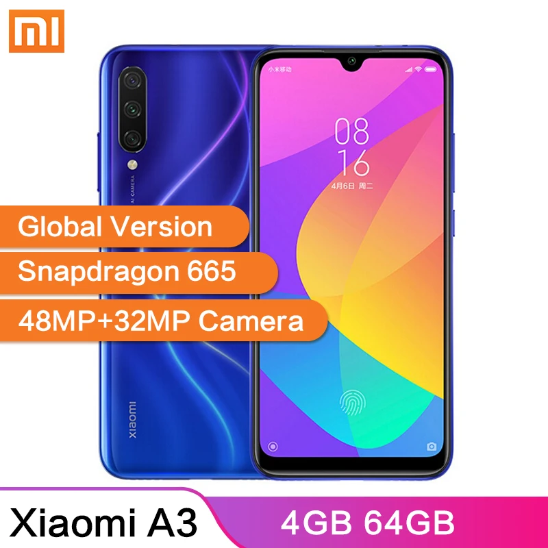 Польская местная доставка глобальная версия Xiaomi mi смартфона A3 4 Гб 64 48 Мп + 32 МП 4030