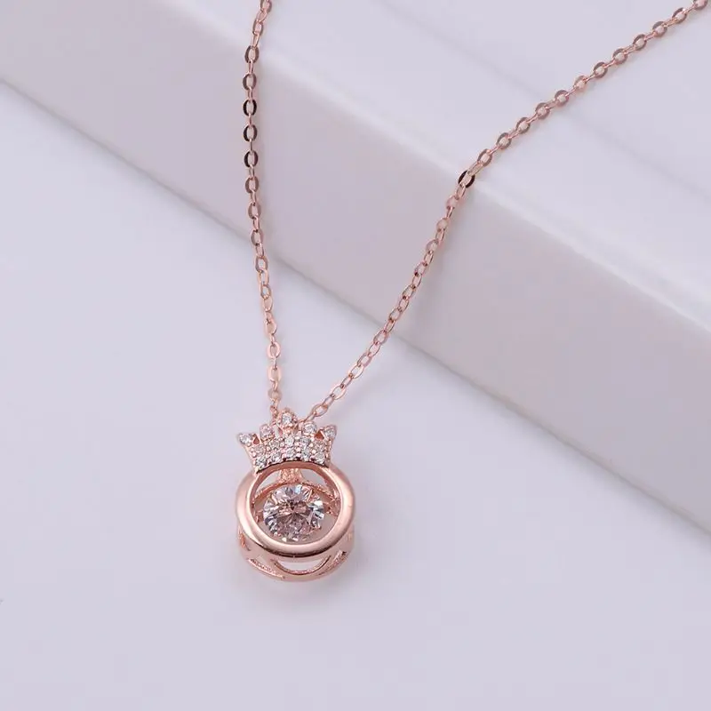 Copper Inlaid Zircon Necklace Imitation Crystal Crown Pendant Lady Necklaces Charm Lady Jewelry Party Gift
Copper Inlaid Zircon Necklace Imitation Crystal Crown Pendant Lady Necklaces Charm Lady Jewelry Party Gift