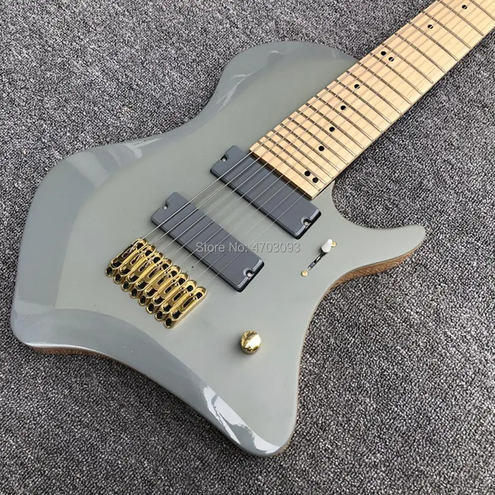 Custom Guitar,Good Quality Multi-scaled 8 Strings Guitar,Gray Color,Maple Fretboard,Fanned Frets,Free Shipping
Custom Guitar,Good Quality Multi-scaled 8 Strings Guitar,Gray Color,Maple Fretboard,Fanned Frets,Free Shipping