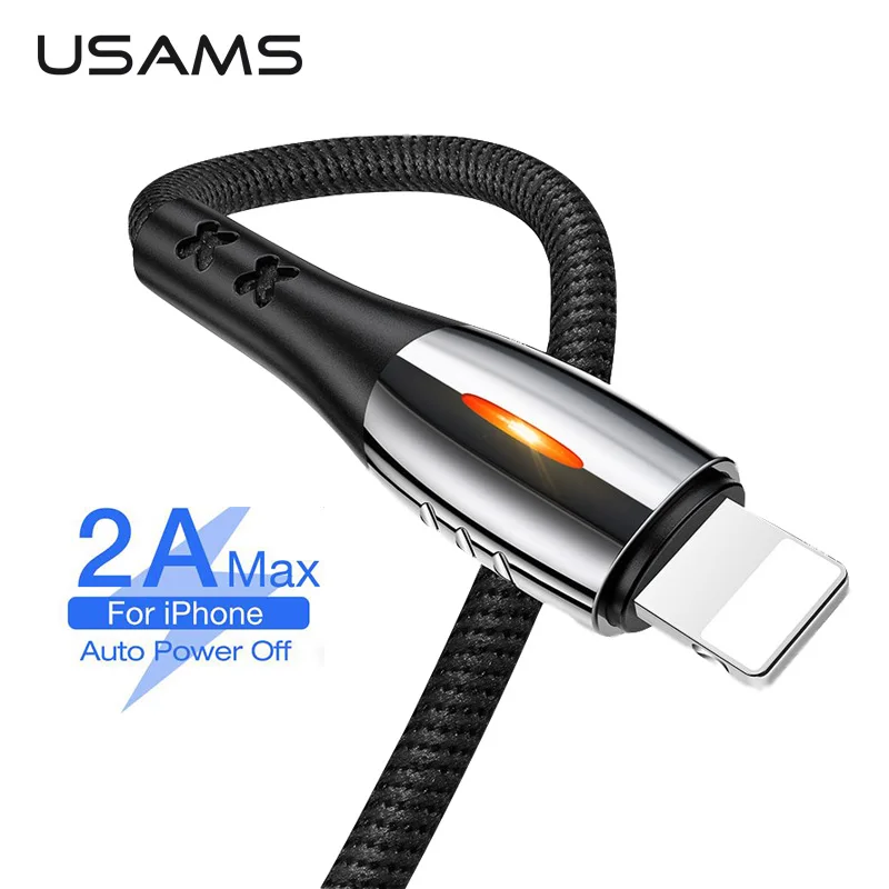 Фото USAMS Lighting автоматический кабель для отключения питания iPhone X Xr Xs 8 7 - купить