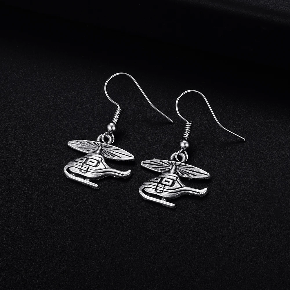 Trendy Vintage Helicopter Shape Dangle Antique Silver Plated Earrings for Women Girl Retro Drop Earrings Cute Earring Jewelry
Trendy Vintage Helicopter Shape Dangle Antique Silver Plated Earrings for Women Girl Retro Drop Earrings Cute Earring Jewelry