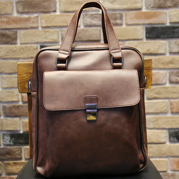 New Men's Business Men's Bag Solid Color One Shoulder Portable Messenger Bag Computer Bag Retro Men's Briefcase 
New Men's Business Men's Bag Solid Color One Shoulder Portable Messenger Bag Computer Bag Retro Men's Briefcase
