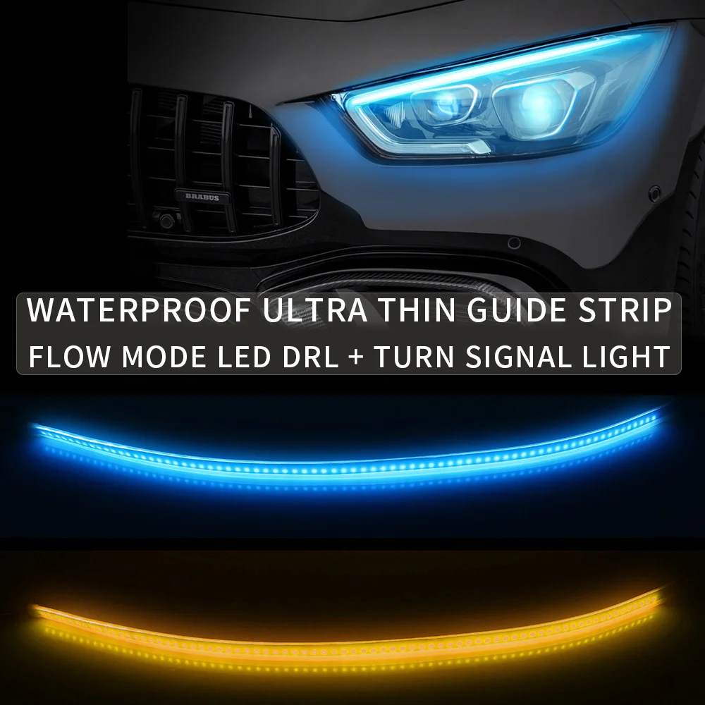 DRL 30 45 60cm Daytime Running Light Auto Flowing Turn signal Flexible Soft Tube Guide Car LED Strip Ultrafine Waterproof white
DRL 30 45 60cm Daytime Running Light Auto Flowing Turn signal Flexible Soft Tube Guide Car LED Strip Ultrafine Waterproof white