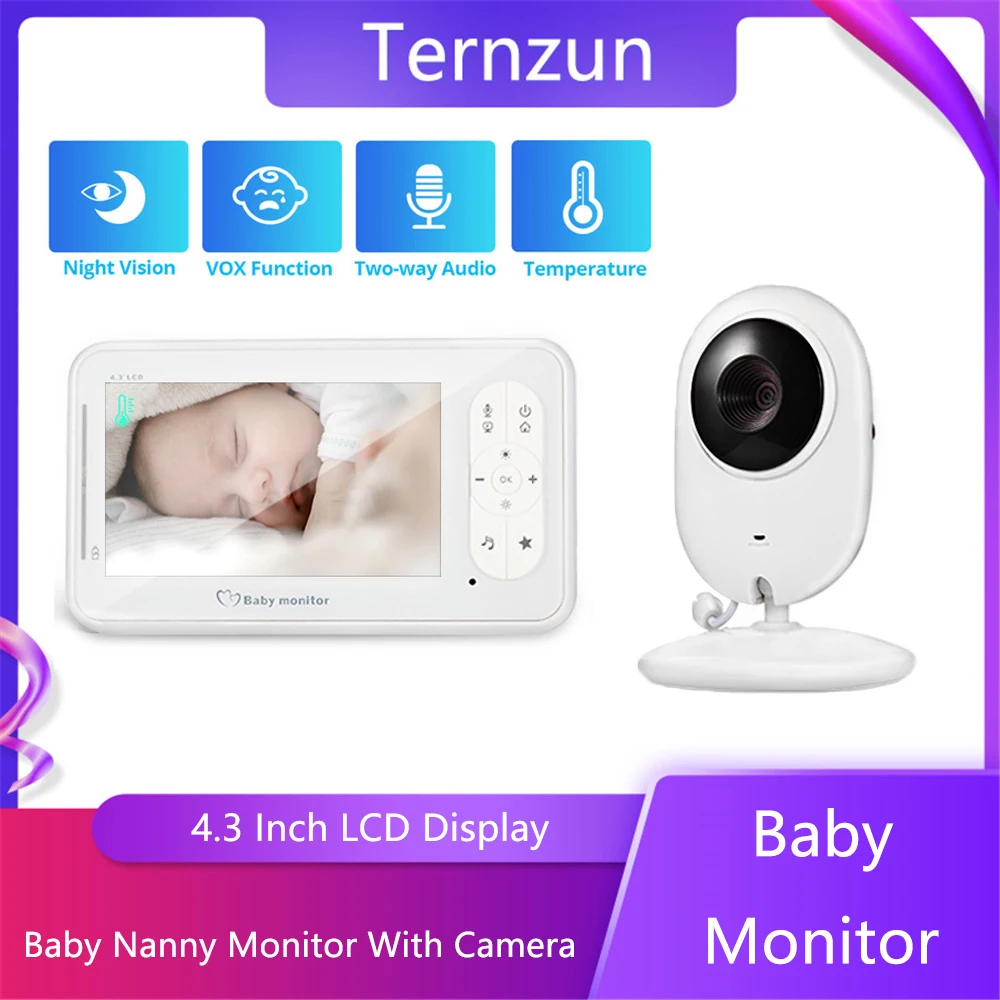 4.3 Inch HD LCD Wireless Baby Monitor With Camera Two Way Intercom Baby Nanny Security Camera Real Time Temperature Monitoring
4.3 Inch HD LCD Wireless Baby Monitor With Camera Two Way Intercom Baby Nanny Security Camera Real Time Temperature Monitoring