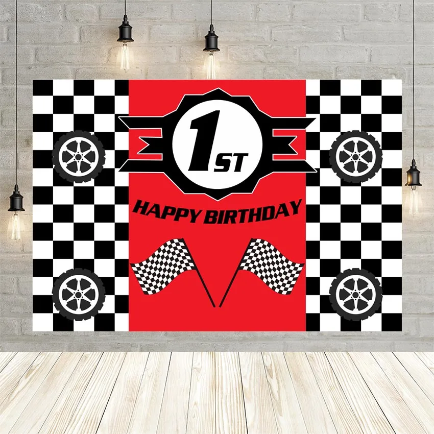 Mehofond Racing Theme 1st Birthday Party Photography Background Black White Grid Flag Wheels Boy Photographic Backdrop Photocall
Mehofond Racing Theme 1st Birthday Party Photography Background Black White Grid Flag Wheels Boy Photographic Backdrop Photocall
