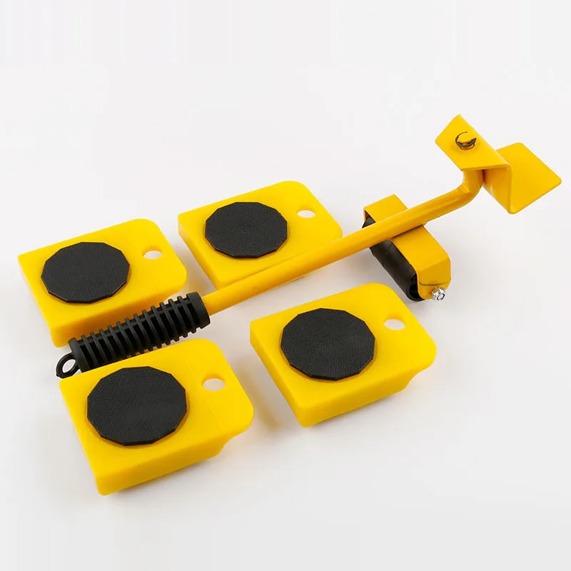 

5-piece Plastic Mover Panel Heavy Furniture Mobile Tool Table Sofa Disassembly Household Goods Transportation Mobile Pulley CH
