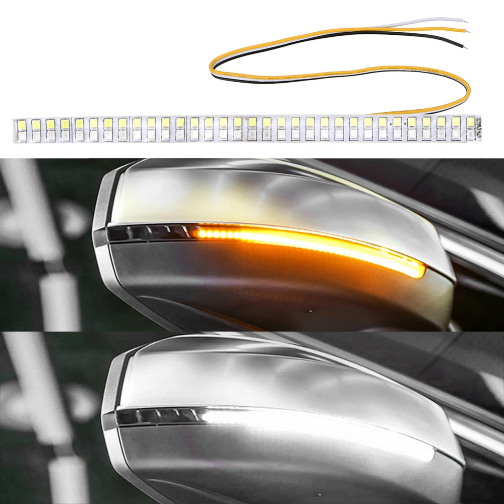 LEEPEE LED Flowing Turn Signal Strip Light 1pc Amber Blue Car Rearview Mirror Indicator Lamp Car Modified Streamer Strip
LEEPEE LED Flowing Turn Signal Strip Light 1pc Amber Blue Car Rearview Mirror Indicator Lamp Car Modified Streamer Strip