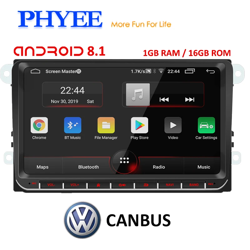 PHYEE 2Din радио Android 8 1 Авторадио gps Navi CANBUS 9 дюймов Автомобильный мультимедийный
