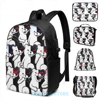 Funny Graphic print Monokuma USB Charge Backpack men School bags Women bag Travel laptop bag
Funny Graphic print Monokuma USB Charge Backpack men School bags Women bag Travel laptop bag