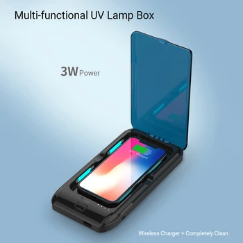 3 in 1 UV Light Box Phone Cleaner Wireless Charger Cell Phone Power Bank Ultraviolet Lamp Box for Smartphone Earbuds Watches Key
3 in 1 UV Light Box Phone Cleaner Wireless Charger Cell Phone Power Bank Ultraviolet Lamp Box for Smartphone Earbuds Watches Key