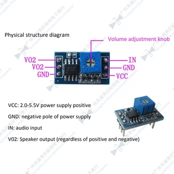 Mini HXJ8002 Mono Amplifier Board Small power amplifier module Audio amplifier High sound 3W maximum quality Super loud
Mini HXJ8002 Mono Amplifier Board Small power amplifier module Audio amplifier High sound 3W maximum quality Super loud