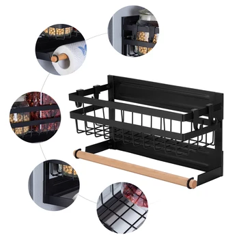 Spice Rack for Refrigerator with Hook Paper Towel Holder Rustproof Spice Jars Rack Multi Use Refrigerator Side Shelf
Spice Rack for Refrigerator with Hook Paper Towel Holder Rustproof Spice Jars Rack Multi Use Refrigerator Side Shelf