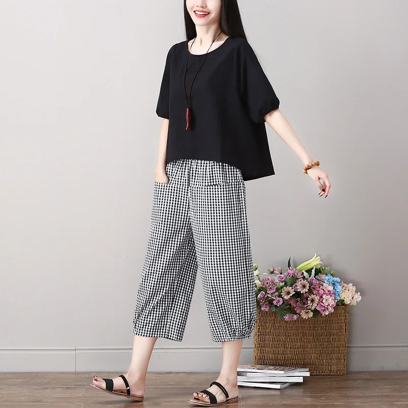 2019 New Style Literature And Art Cotton Linen Women's Loose Pants Fashion Flax Two-Piece Set
2019 New Style Literature And Art Cotton Linen Women's Loose Pants Fashion Flax Two-Piece Set