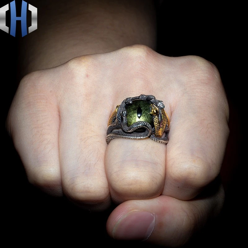 Original Design 925 Silver Snake Ring Male 24K Gold Snake Ring Personality Hip Hop Index Finger Ring Tide
Original Design 925 Silver Snake Ring Male 24K Gold Snake Ring Personality Hip Hop Index Finger Ring Tide