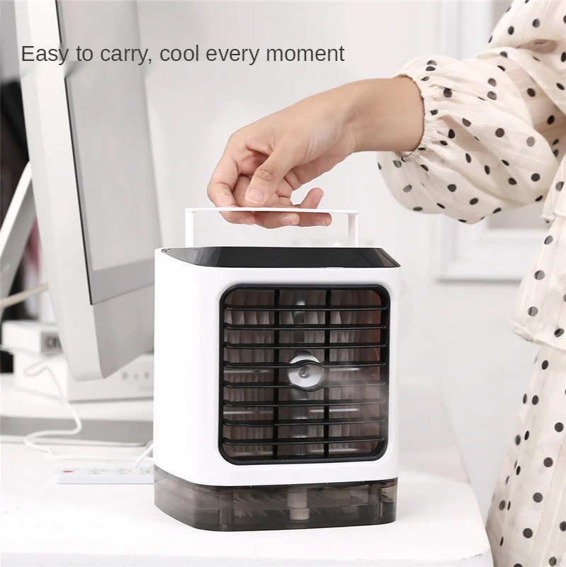 Cooling fan New mini desktop humidifier refrigeration and air conditioning fan desktop moisturizing spray small fan portable
Cooling fan New mini desktop humidifier refrigeration and air conditioning fan desktop moisturizing spray small fan portable