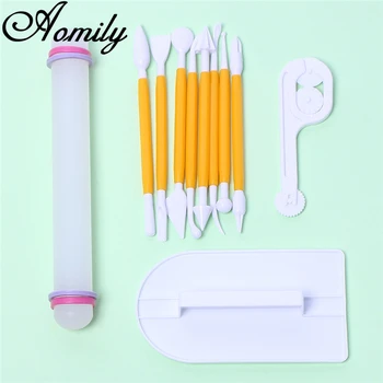 11 Pcs/Set Icing Fondant Cake Tool Set Scraper Smoother Rolling Pin Carving Knife Engraving Embossing Mould Cake Decorating Tool
11 Pcs/Set Icing Fondant Cake Tool Set Scraper Smoother Rolling Pin Carving Knife Engraving Embossing Mould Cake Decorating Tool