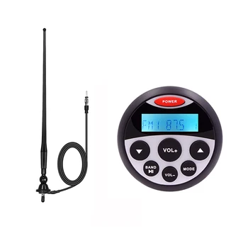 Waterproof Marine Stereo Radio Audio Bluetooth Car MP3 Player FM AM Receiver For Boat ATV UTV Motorcycle +FM AM Rubber Antenna
Waterproof Marine Stereo Radio Audio Bluetooth Car MP3 Player FM AM Receiver For Boat ATV UTV Motorcycle +FM AM Rubber Antenna