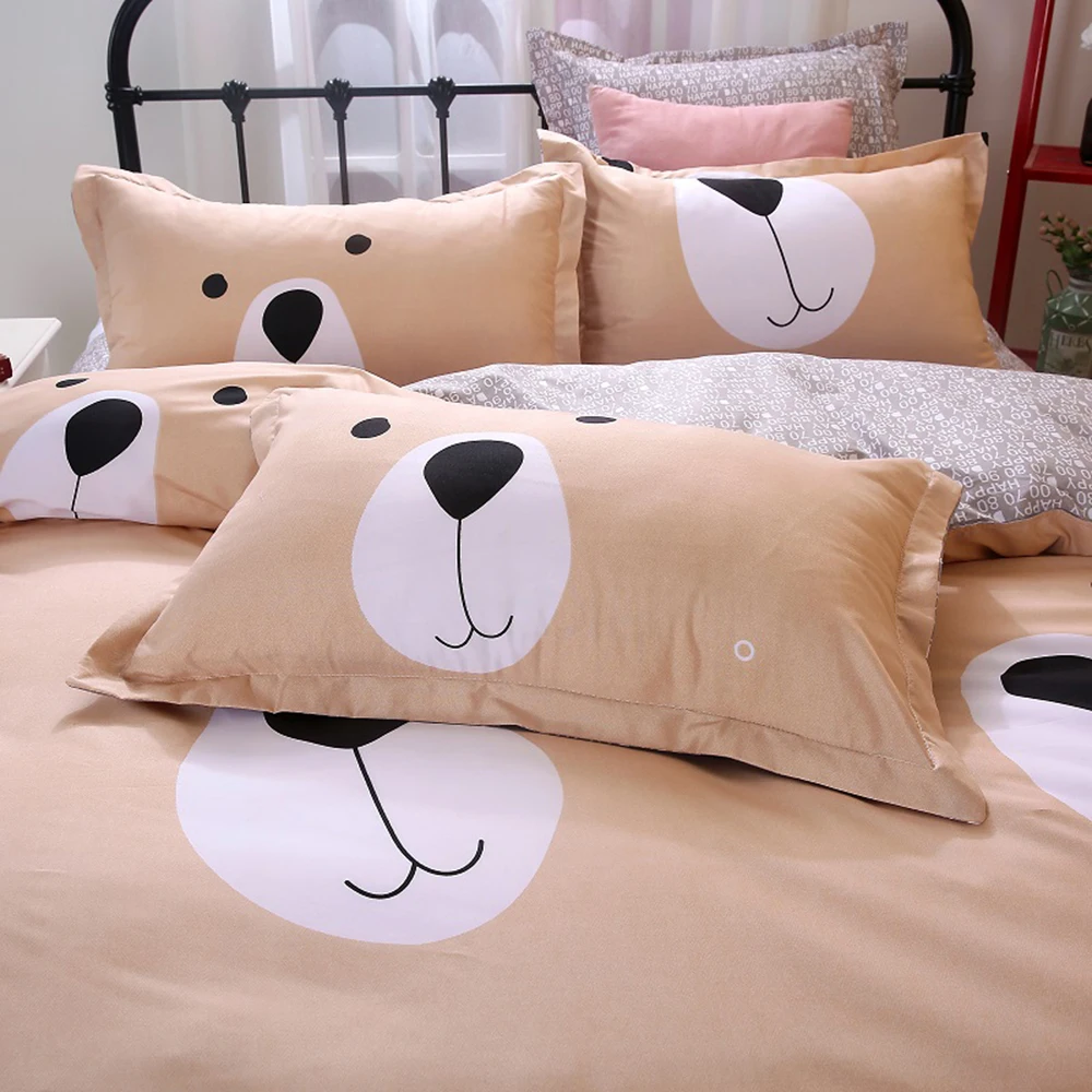 Hot Home Fashionable Cartoon Bedding Set Simple Soft Polyester Fibre Bedclothes Skin-Friendly Pillowcase Duvet Cover Bedsheet
Hot Home Fashionable Cartoon Bedding Set Simple Soft Polyester Fibre Bedclothes Skin-Friendly Pillowcase Duvet Cover Bedsheet