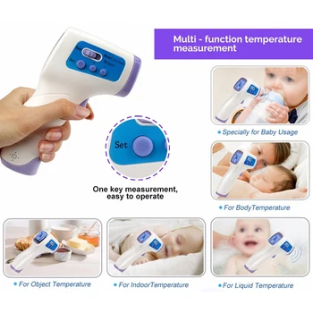 NON-CONTACT Body Or Adult Forehead IR Infrared Sensor Digital Thermometer Non-contact Infrared Thermometer Electronic Thermomete
NON-CONTACT Body Or Adult Forehead IR Infrared Sensor Digital Thermometer Non-contact Infrared Thermometer Electronic Thermomete