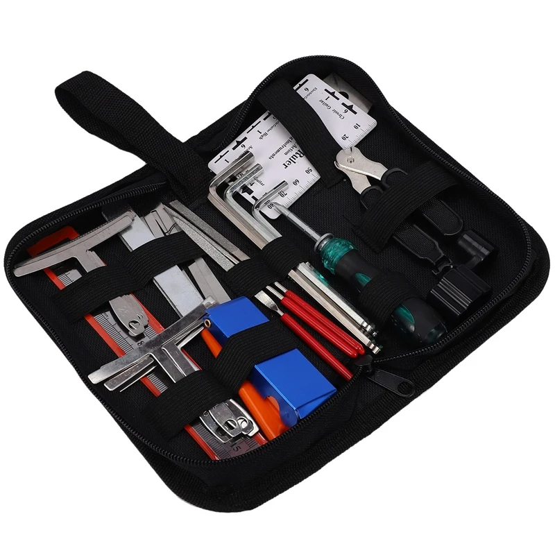 Guitar Tool Kit Repairing Maintenance Tools String Organizer String Action Ruler Gauge Measuring Tool Hex Wrench Set Files Finge
Guitar Tool Kit Repairing Maintenance Tools String Organizer String Action Ruler Gauge Measuring Tool Hex Wrench Set Files Finge