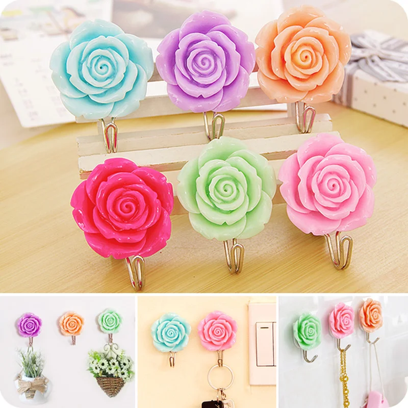 2pcs Self Adhesive Lovely Rose hook key holder flowers sticky wall hook for coat clothes kitchen organizer home decor 
2pcs Self Adhesive Lovely Rose hook key holder flowers sticky wall hook for coat clothes kitchen organizer home decor