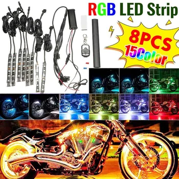 8pcs LED Motorcycle SportBike Car Atmosphere Light Wireless Decorative Strip Lamp Remote Control RGB 5050SMD 15 Colors
8pcs LED Motorcycle SportBike Car Atmosphere Light Wireless Decorative Strip Lamp Remote Control RGB 5050SMD 15 Colors