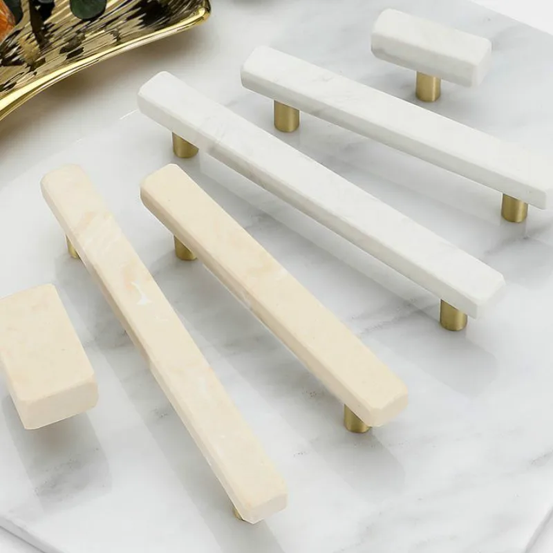 Мраморные дверные ручки и для мебели из цинкового сплава шкафа кухонного комода