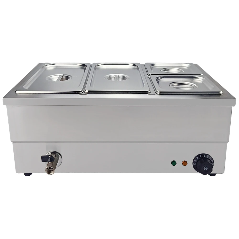 Stainless Steel Multi-function Bain Marie 4 Pans Food Warmer Durable Machine for Business
Stainless Steel Multi-function Bain Marie 4 Pans Food Warmer Durable Machine for Business