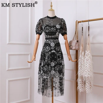 Women's Prom Long Dress Clothings 2020 New Short Sleeve Slim Waist Vestidos Black Mesh Sequin Embroidered O-Neck One-piece Dress 
Women's Prom Long Dress Clothings 2020 New Short Sleeve Slim Waist Vestidos Black Mesh Sequin Embroidered O-Neck One-piece Dress