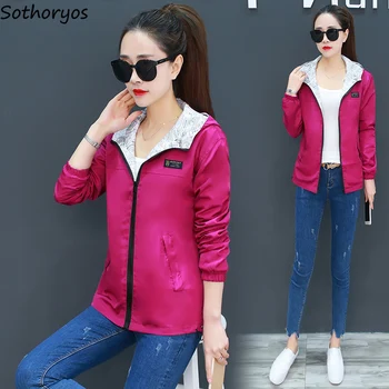 Basic Jackets Women Simple All-match Pattern Inside Elastic Cuff Korean Style Leisure Sport Windproof Womens Jacket High Quality
Basic Jackets Women Simple All-match Pattern Inside Elastic Cuff Korean Style Leisure Sport Windproof Womens Jacket High Quality