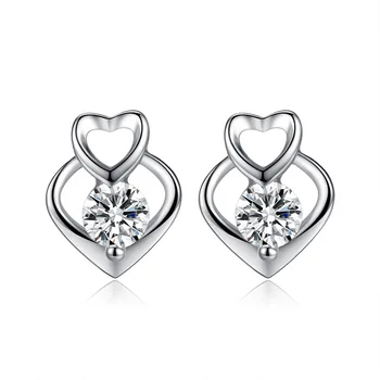 Qikaola S925 sterling silver earrings double love synthetic zircon earrings girls2019 Fashion Jewelry Gift CME1029
Qikaola S925 sterling silver earrings double love synthetic zircon earrings girls2019 Fashion Jewelry Gift CME1029