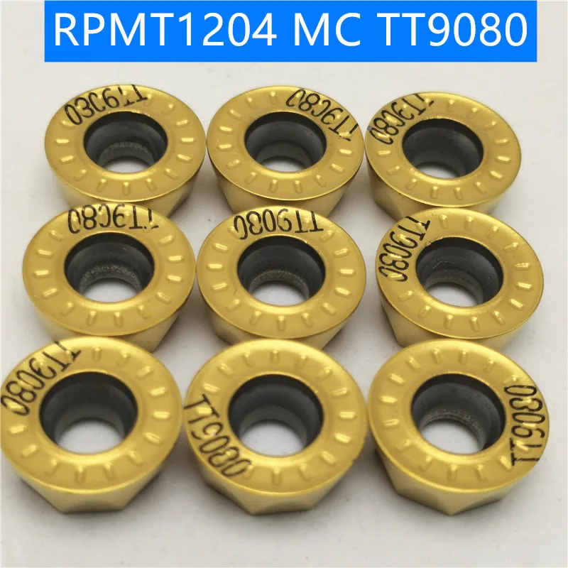 100PCS RPMT1204 M C TT9080 arbide insert Milling tools Face milling turning tools Lathe cutter Tool turning insert RPMT1204