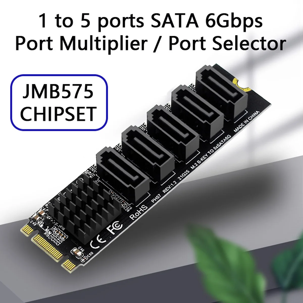 Xiwai 2280 M.2 NGFF Key B+M SATA to SATA 3.0 6Gbps 5 Ports Adapter Converter Port Multiplier Selector JMB575
Xiwai 2280 M.2 NGFF Key B+M SATA to SATA 3.0 6Gbps 5 Ports Adapter Converter Port Multiplier Selector JMB575