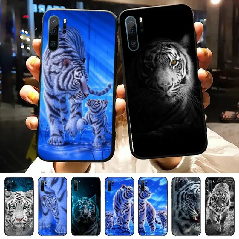 Фото Крутой чехол с изображением белого тигра для телефона Huawei P40 P10 P20 P30 Lite 2016 2017 2019 plus