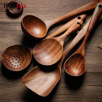 Non-stick Thailand Teak Wood Kitchen Utensil Sets Cooking Tools Spatula Shovel Soup spoon Kitchenware Kitchen Tools Gadgets Sets 
Non-stick Thailand Teak Wood Kitchen Utensil Sets Cooking Tools Spatula Shovel Soup spoon Kitchenware Kitchen Tools Gadgets Sets