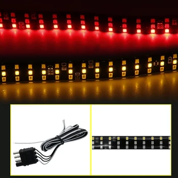 60" Triple Row LED Tailgate Light Bar with Solid Amber Turn Signal, Red Brake/Running, White Reverse Lights
60" Triple Row LED Tailgate Light Bar with Solid Amber Turn Signal, Red Brake/Running, White Reverse Lights
